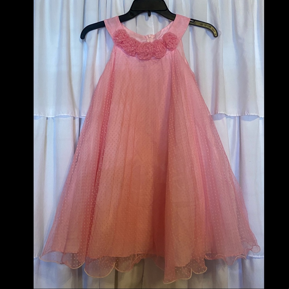 Pink Chiffon Girls Dress sz 10